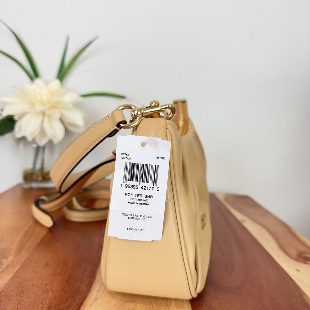NWT Coach Teri Shoulder Bag With Ruching - Picture 9 of 11